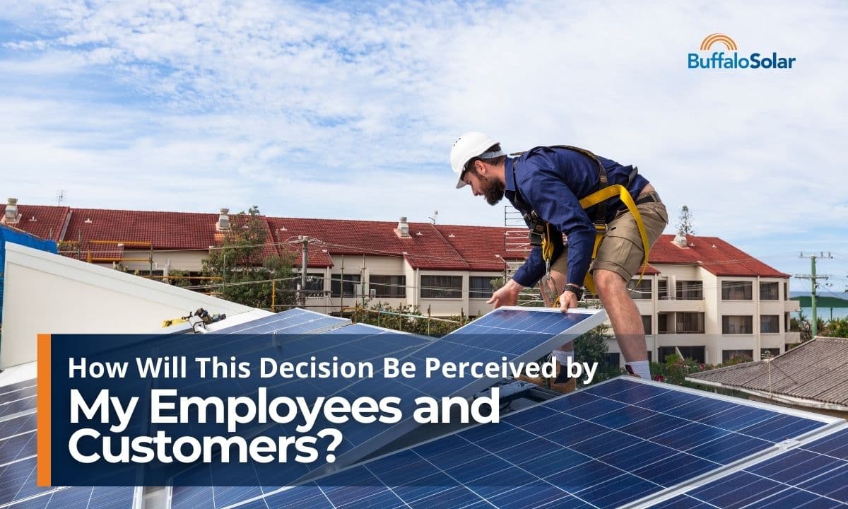 How Solar Energy Improves Your Brand Image with Employees and Customers